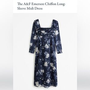 NWT Abercrombie & Fitch chiffon mesh midi dress